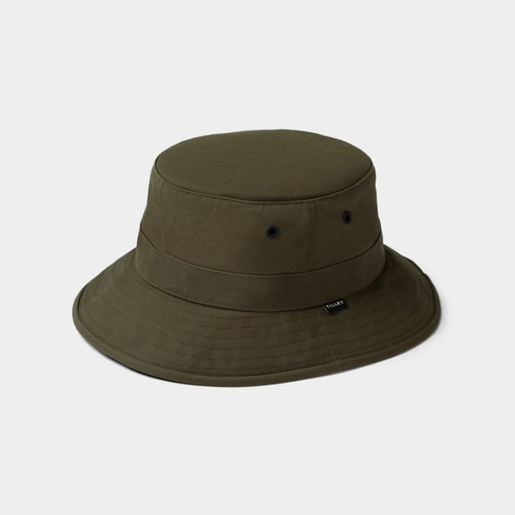New TILLEY Waxed Cotton Bucket Hat - Green Men Sz S UPF50+ sun protection - Picture 3 of 7